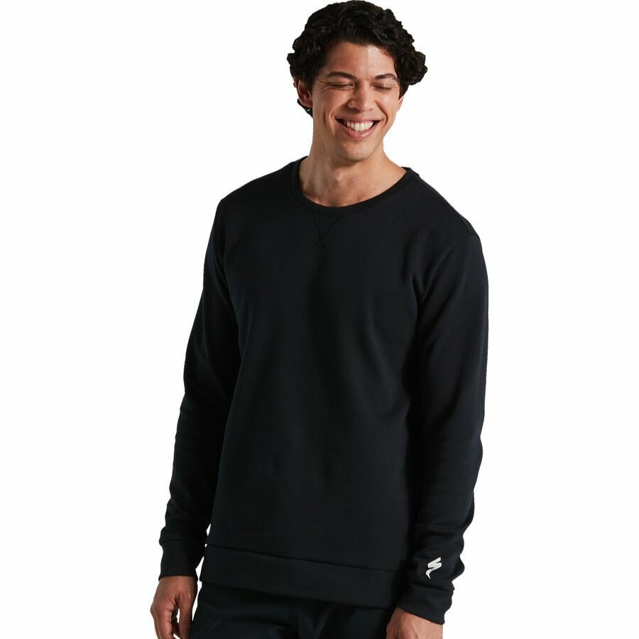 Bike Apparel * | Specialized Promotion Legacy Long-Sleeve Crewneck Men'S Black