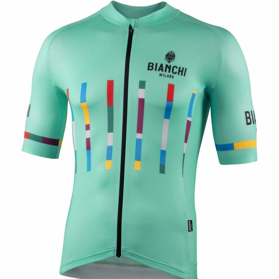 Bike Apparel * | Bianchi Milano Best Choice Fanaco Jersey Men'S Celeste