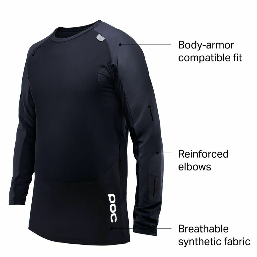 Bike Apparel * | Poc Sale Online Resistance Dh Jersey Men'S Uranium Black