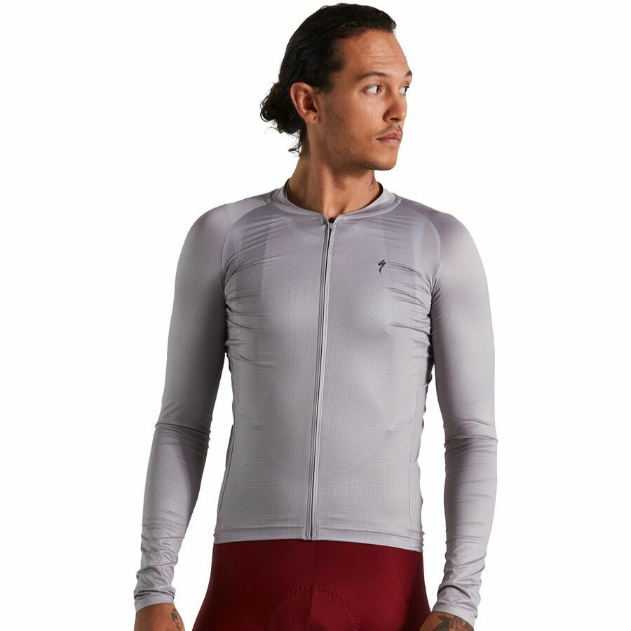 Bike Apparel * | Specialized Lower Prices Sl Air Solid Long-Sleeve Jersey Men'S Silver