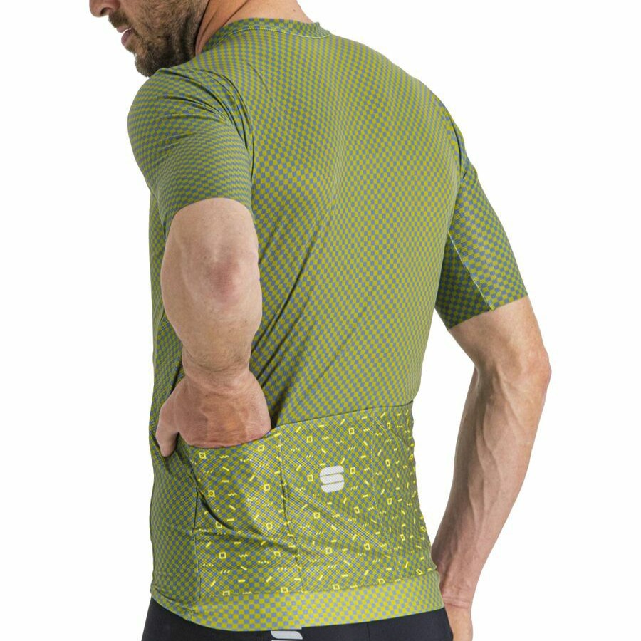 Bike Apparel * | Sportful Shop Checkmate Jersey Men'S Guacamole/Blue Sea