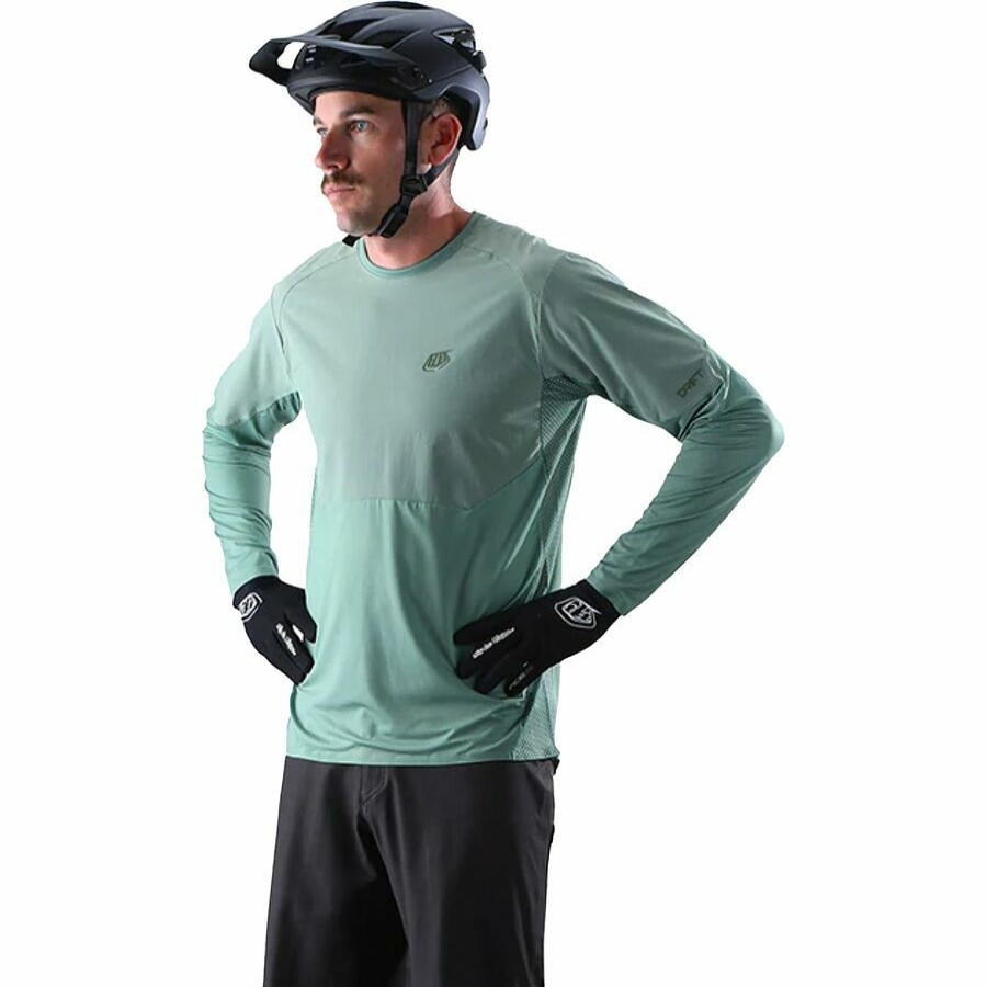 Bike Apparel * | Troy Lee Designs Quality Guarantee Drift Long-Sleeve Jersey Men'S Dark Charcoal