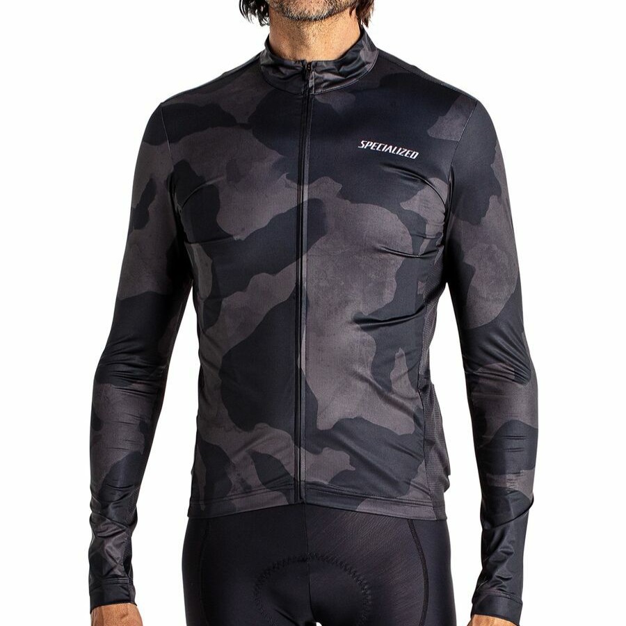 Bike Apparel * | Specialized Wholesale Rbx Long Sleeve Jersey Men'S Black/Charcoal Camo