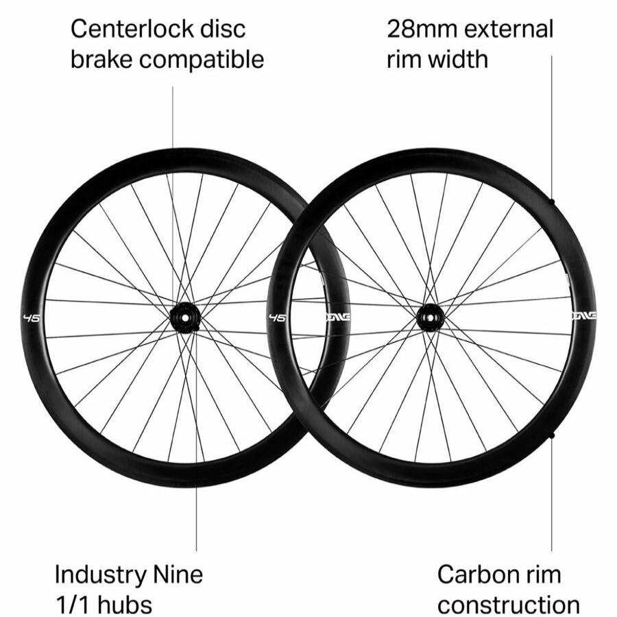 Bike Components * | 45 Disc Industry Nine 1/1 Wheelset Tubeless Enve Exquisite Gifts