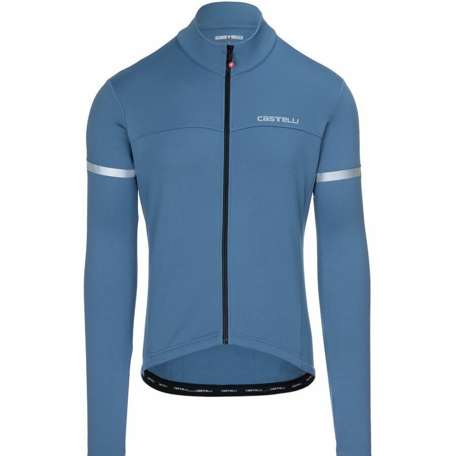 Bike Apparel * | Castelli Tendy Style Fondo Limited Edition Jersey Men'S Steel Blue/Silver Reflex